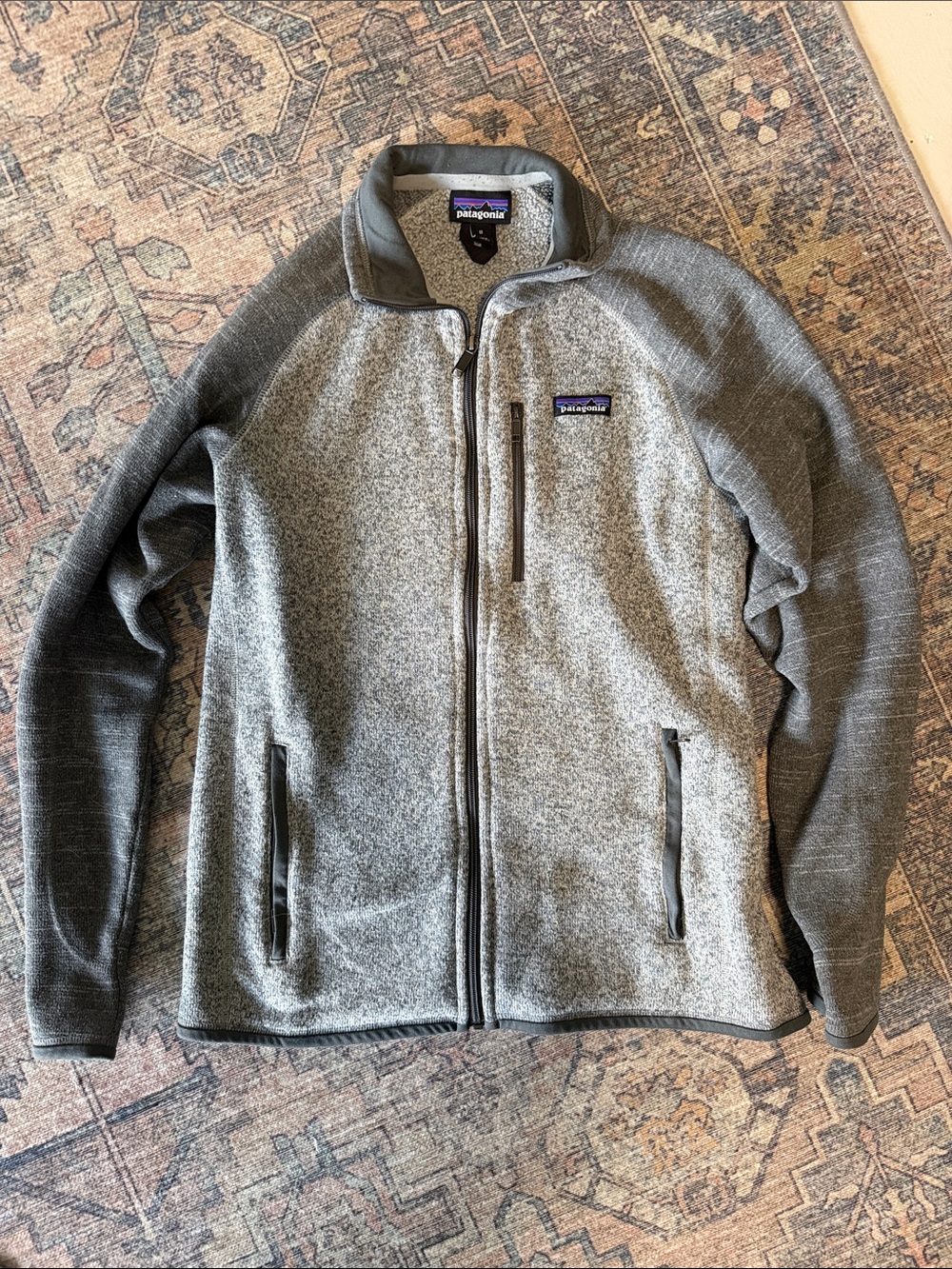 Patagonia Men's Heather Grey Full-Zip Fleece Jacket